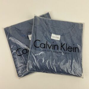 2 pack Calvin Klein Full Cut Crew Neck T-shirt Blue New